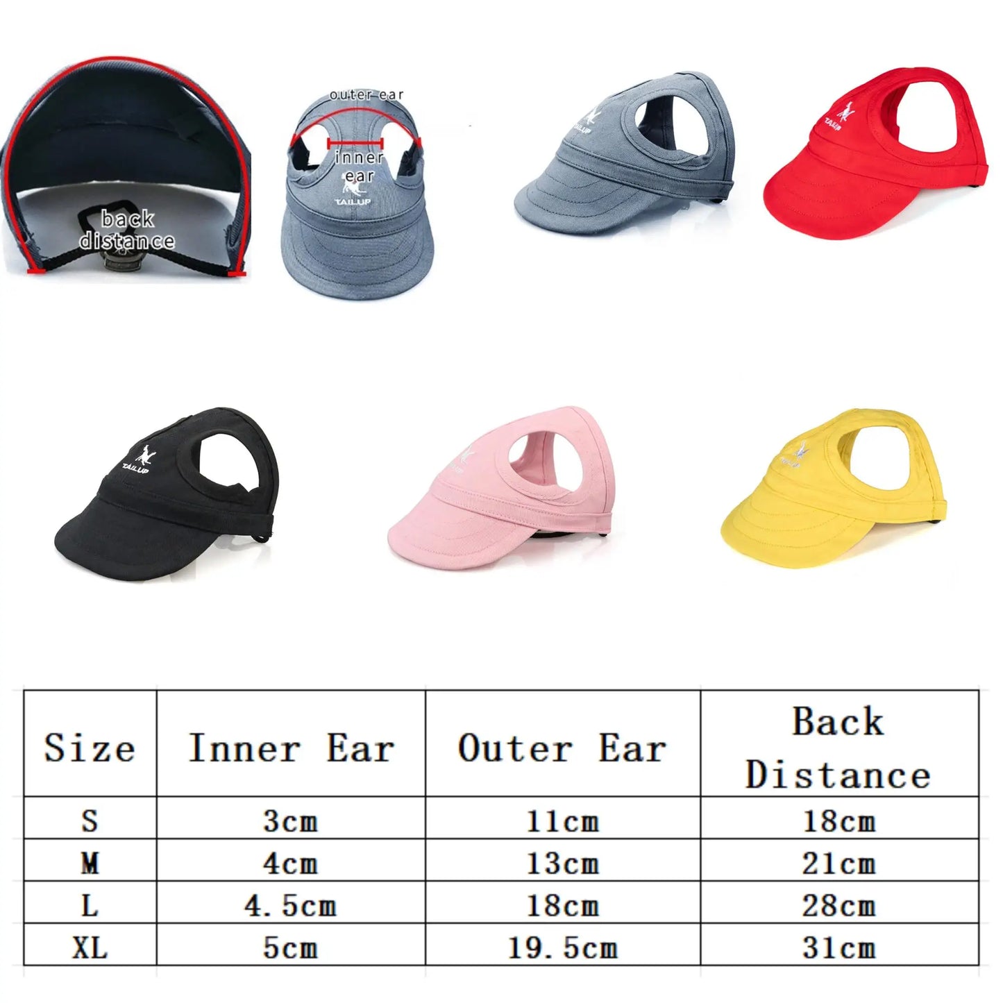 Adjustable Dog Sun Hat - UV Visor & Ear Holes