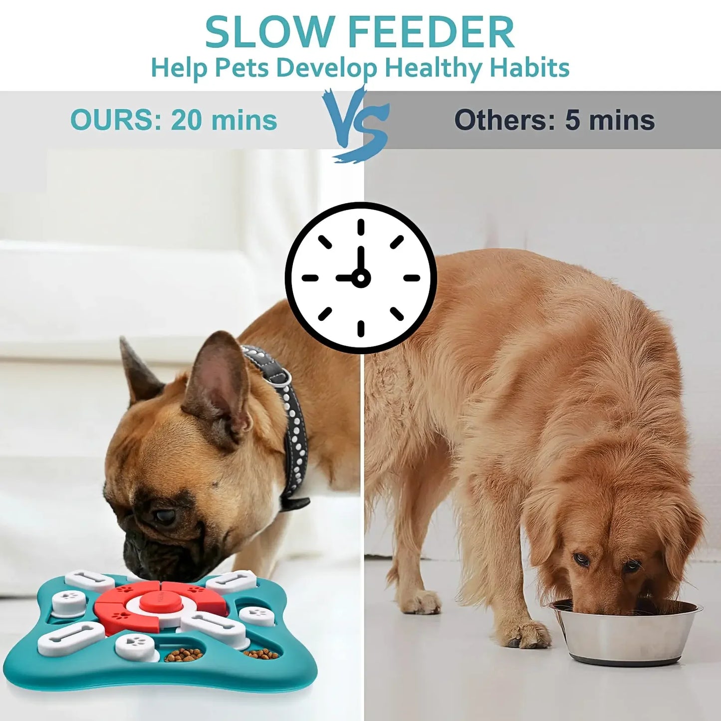 CatDog 3-in-1 Puzzle Toy - Treat Dispenser & Slow Feeder