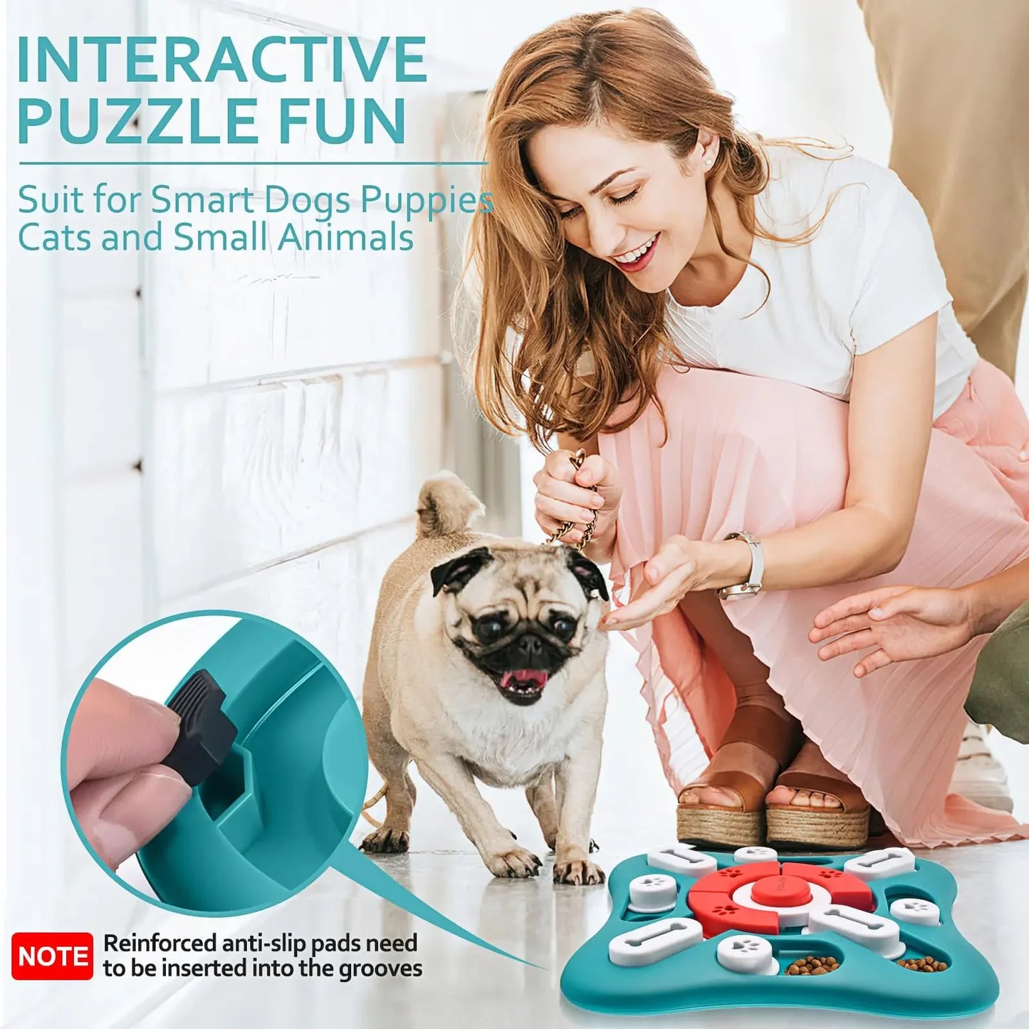 CatDog 3-in-1 Puzzle Toy - Treat Dispenser & Slow Feeder