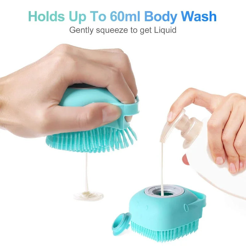 CatDog 2-in-1 Shampoo Brush - Silicone Massage Comb