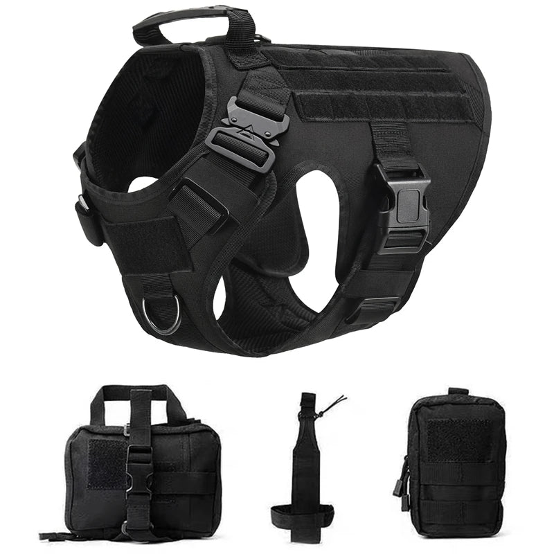 CatDog Tactical Dog Vest - 1050D Nylon & MOLLE Compatible