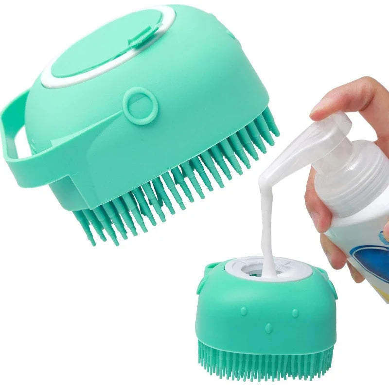 CatDog 2-in-1 Shampoo Brush - Silicone Massage Comb