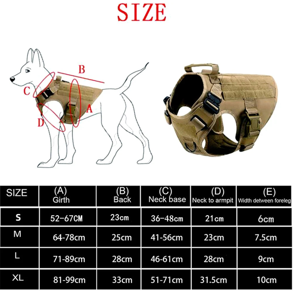 CatDog Tactical Dog Vest - 1050D Nylon & MOLLE Compatible