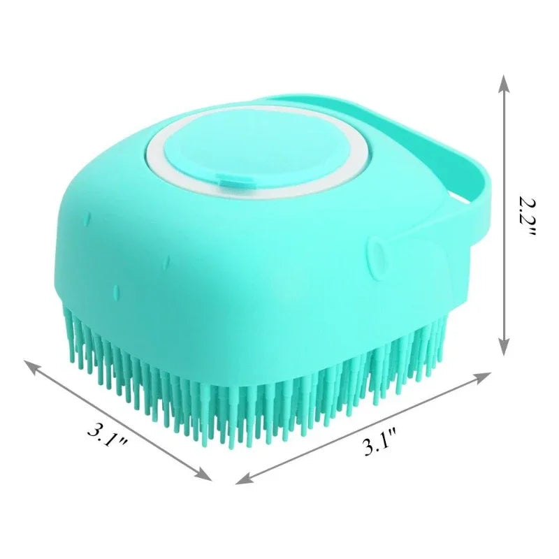 CatDog 2-in-1 Shampoo Brush - Silicone Massage Comb
