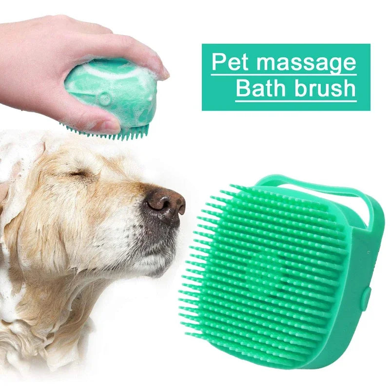 CatDog 2-in-1 Shampoo Brush - Silicone Massage Comb