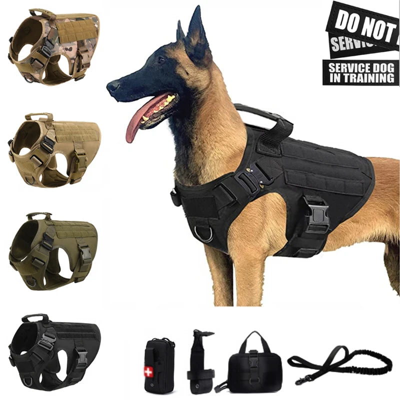 CatDog Tactical Dog Vest - 1050D Nylon & MOLLE Compatible
