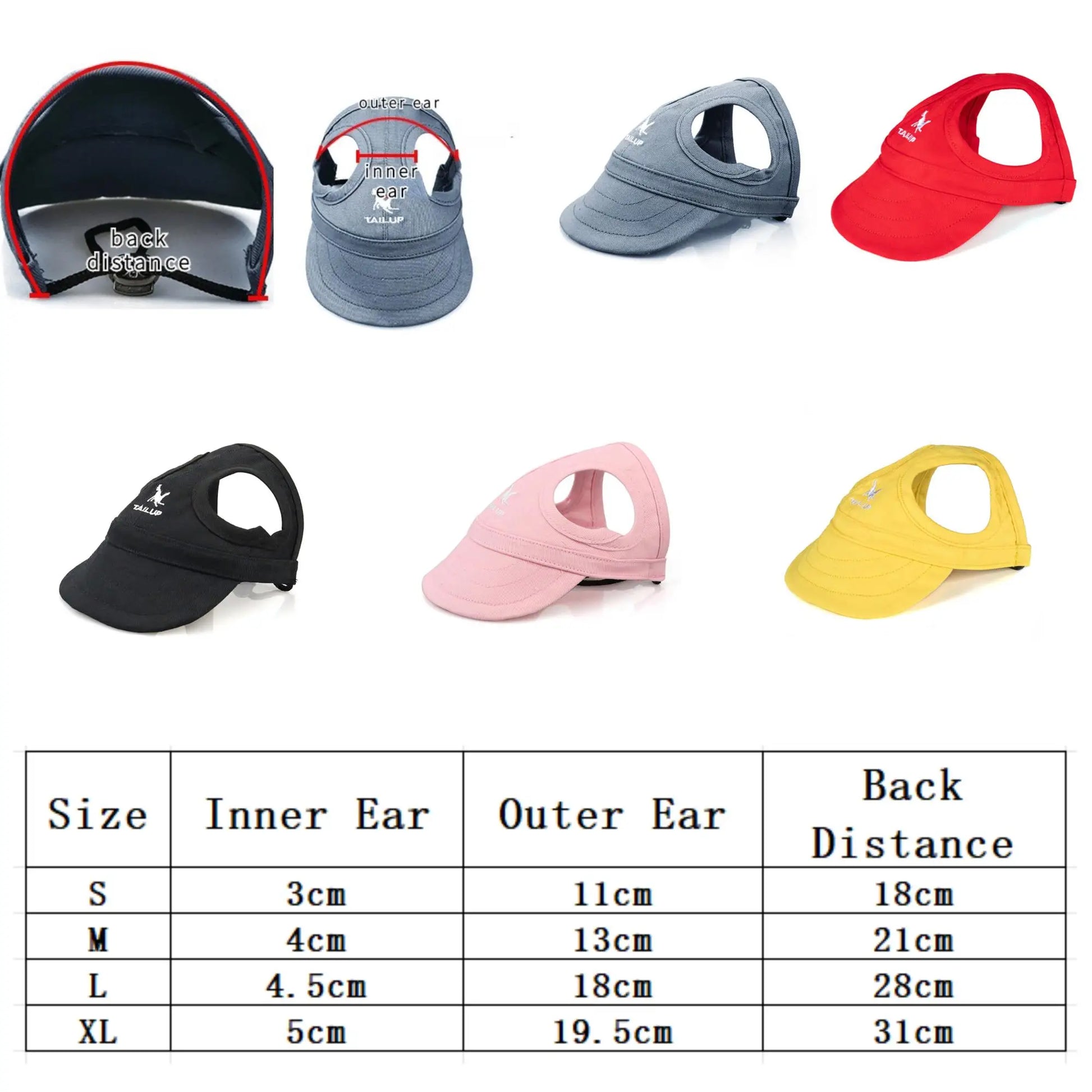 Adjustable Dog Sun Hat - UV Visor & Ear Holes