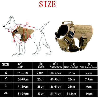 CatDog Tactical Dog Vest - 1050D Nylon & MOLLE Compatible