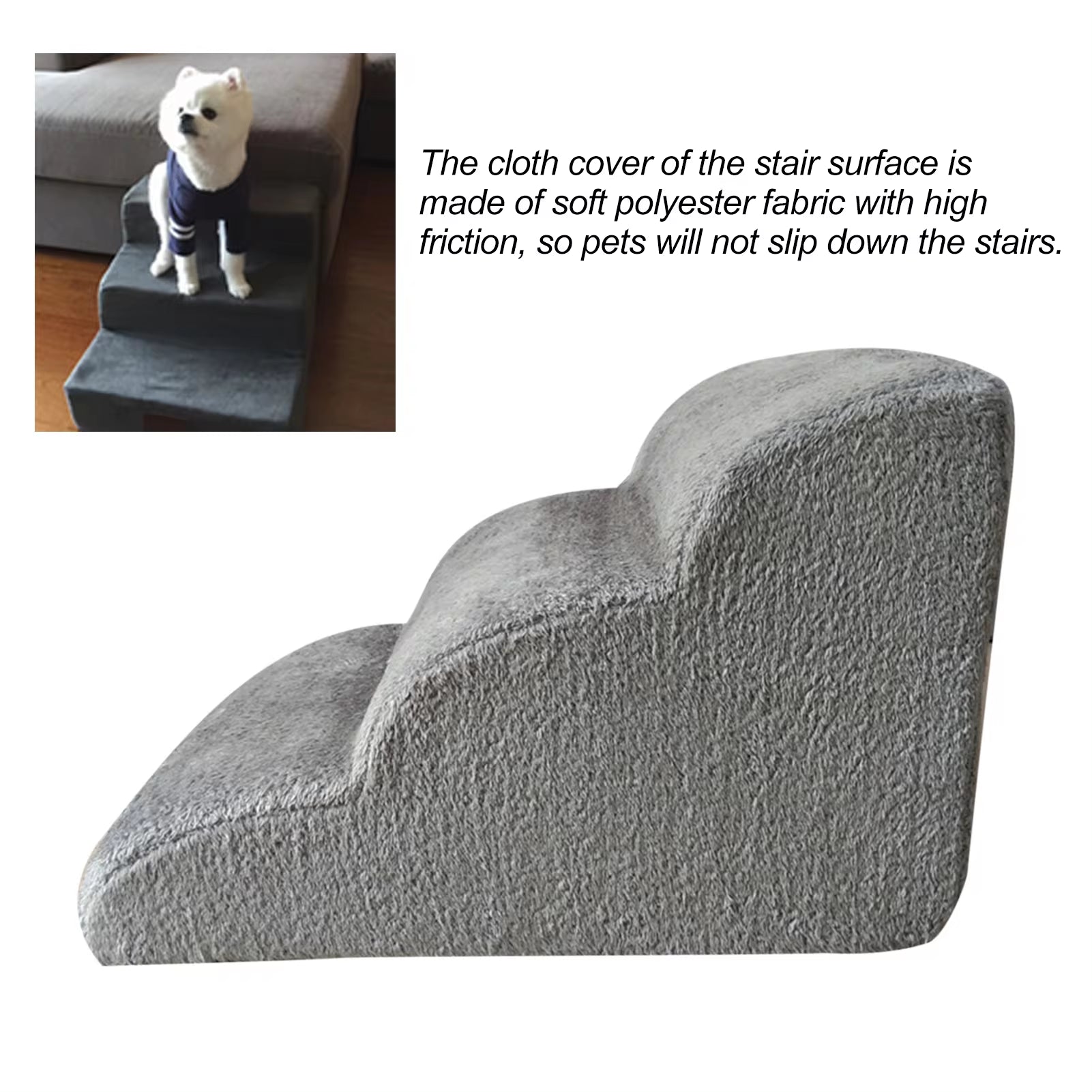 CatDog 3-Tier Pet Ramp - Non-Slip & Machine Washable